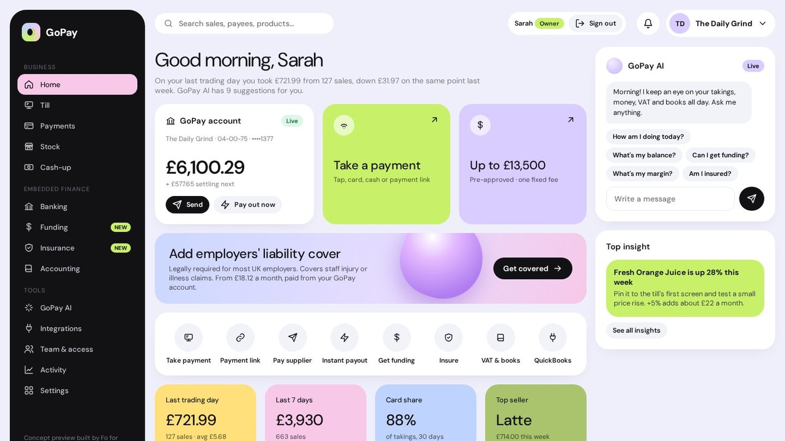 GoPay screens